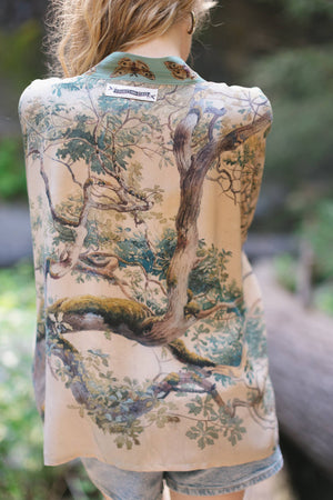Earth & Sky Pixie Duster Cropped Kimono w/ Trees