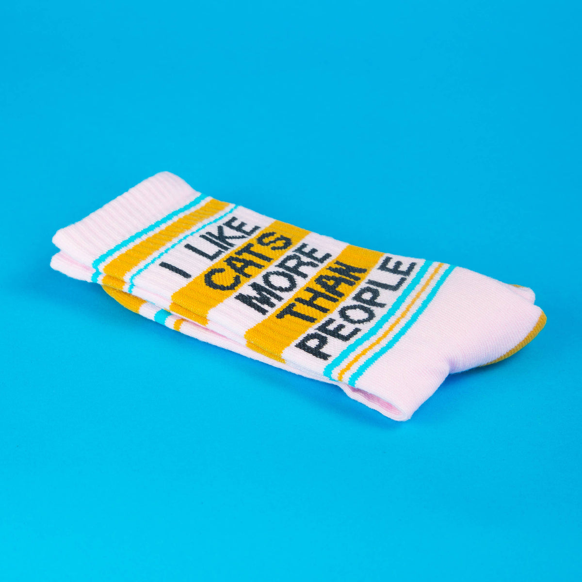 I Like Cats More Than People Gym Crew Socks