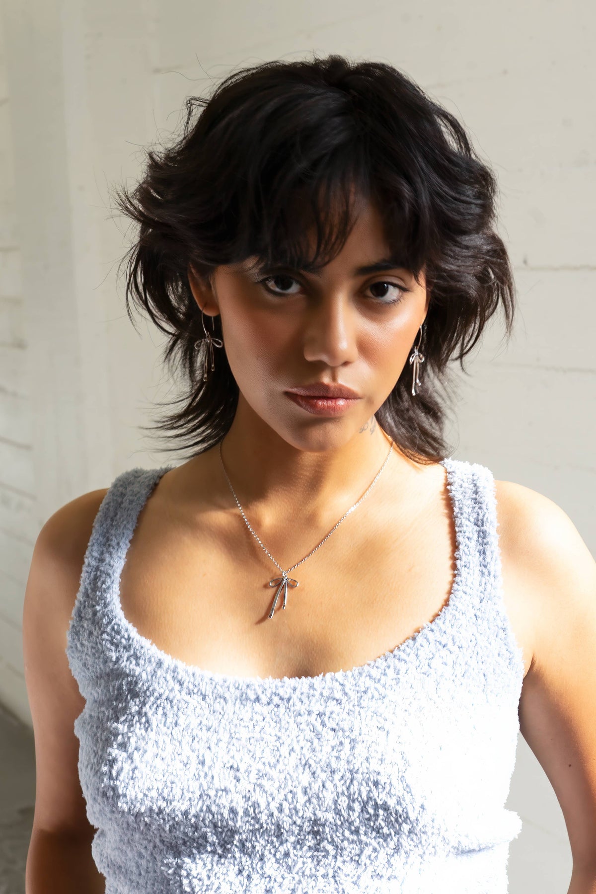 Bad to the Bow Necklace - Silver Plated