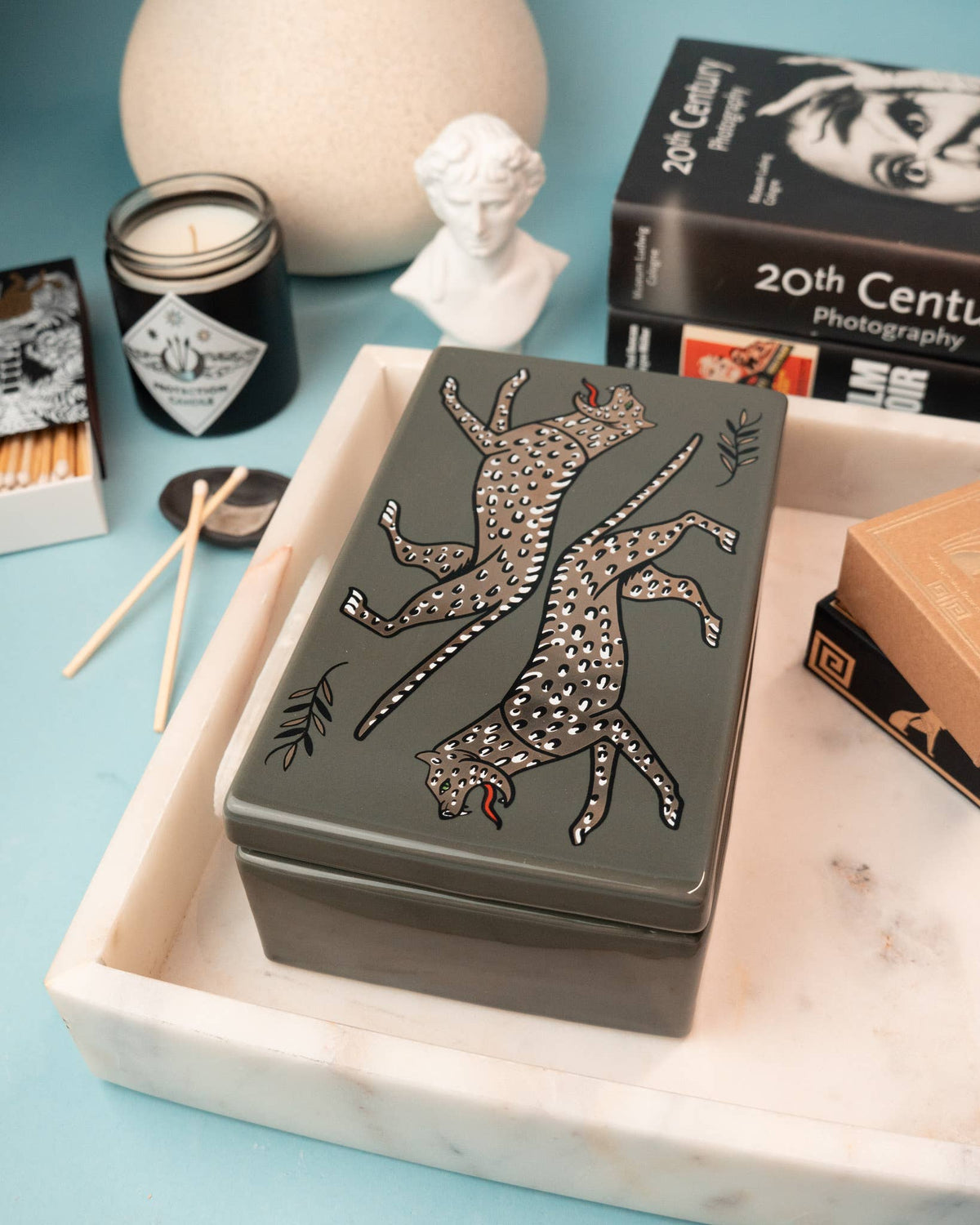 Duo Leopard Ceramic Box