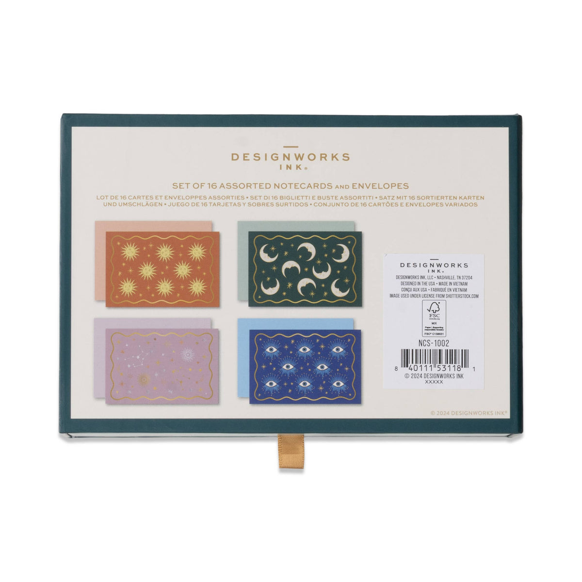 Celestial Notecards - Set Of 16 Assorted