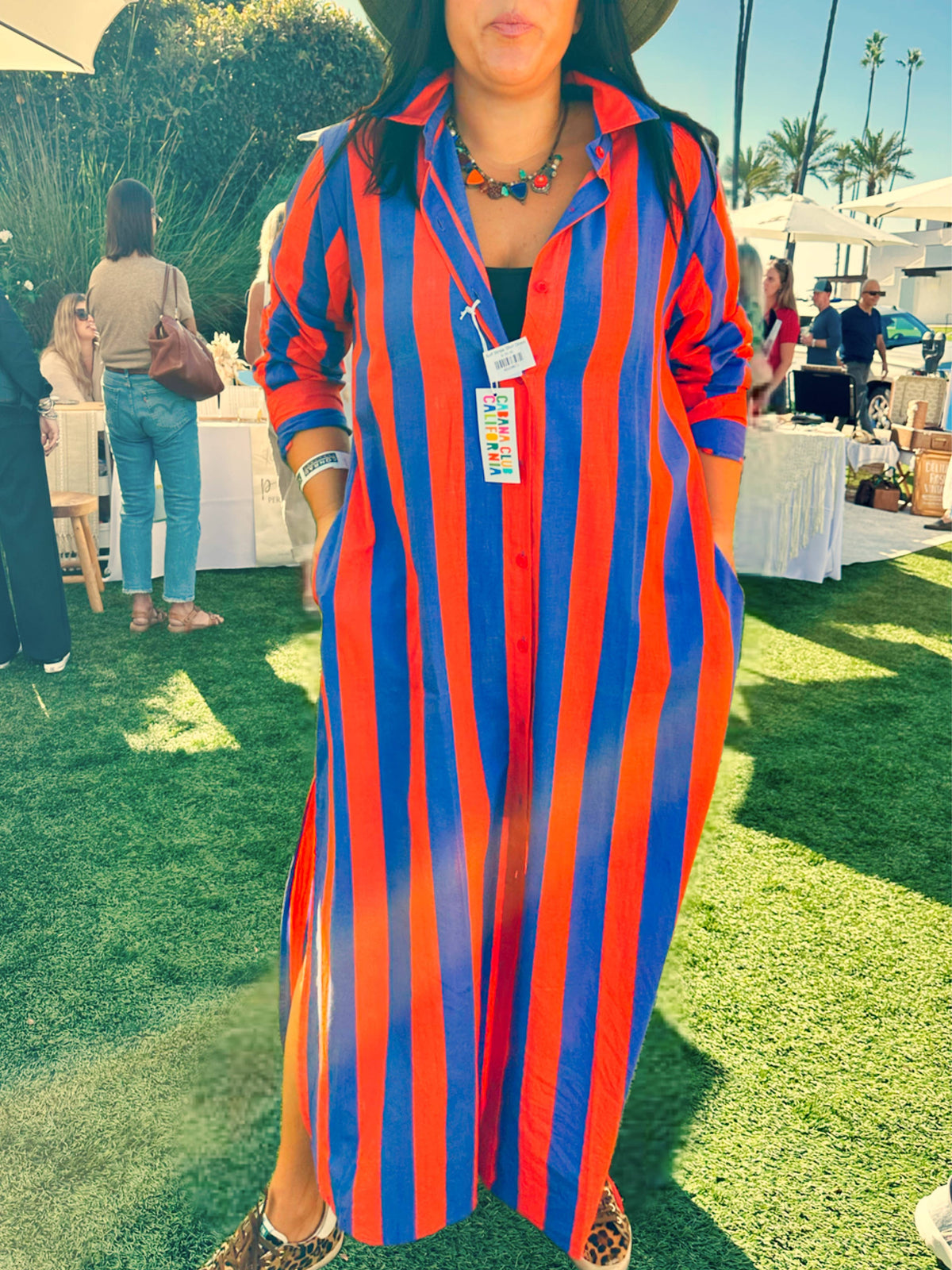 Surf Stripe Shirt Dress