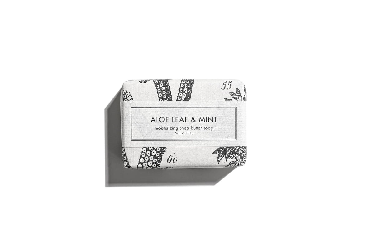 Aloe Leaf &amp; Mint Shea Butter Soap - Bath Bar