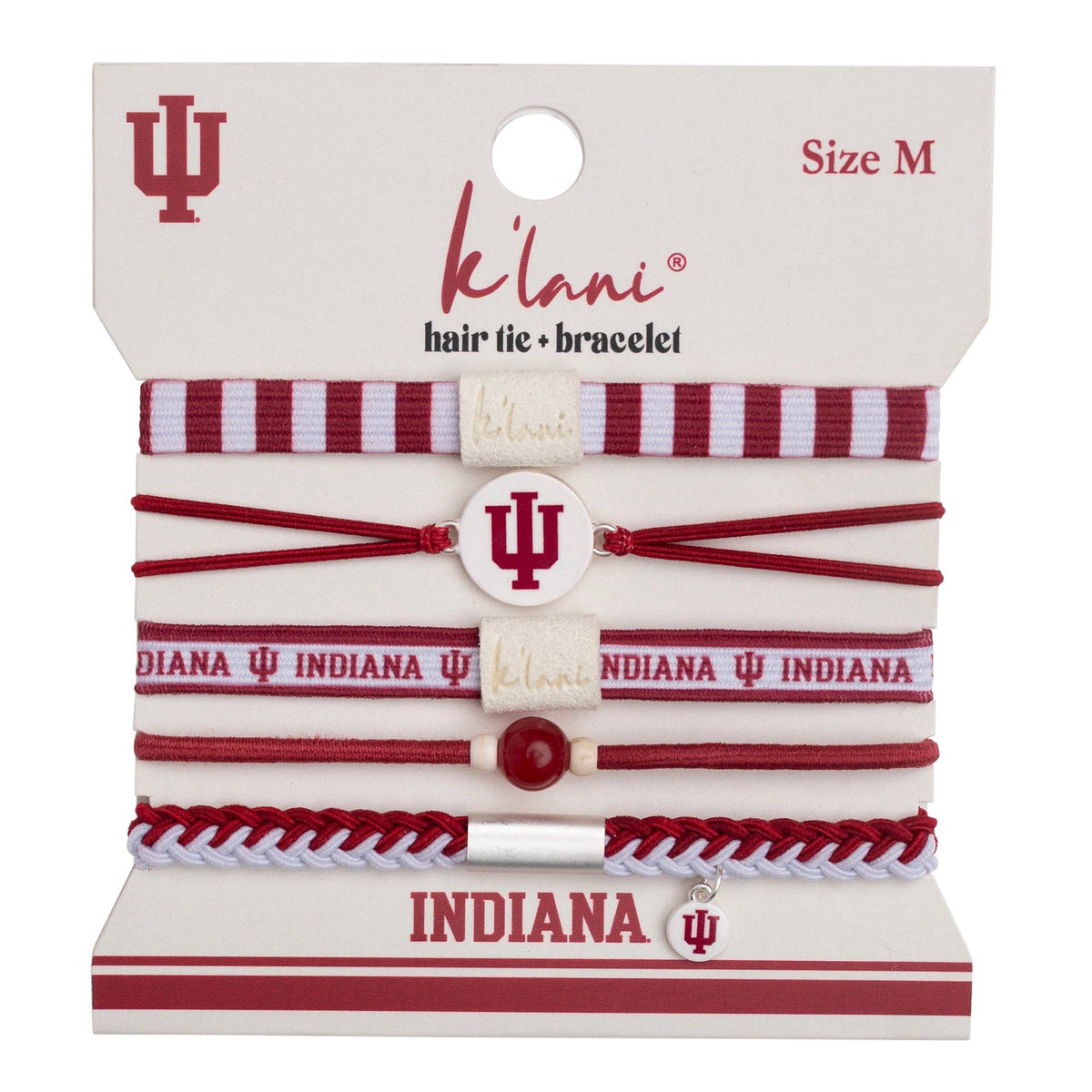 K'lani Indiana University Game Day Hair Tie Bracelets
