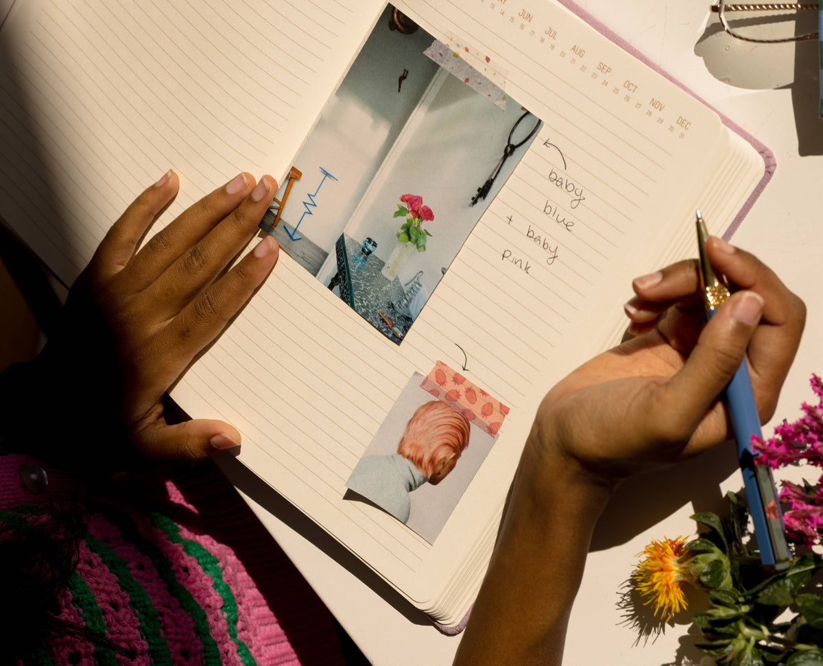 Jumbo Vegan Suede Journal - "Good Things Are Coming"