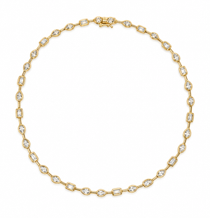 Serena Bezel Tennis Necklace