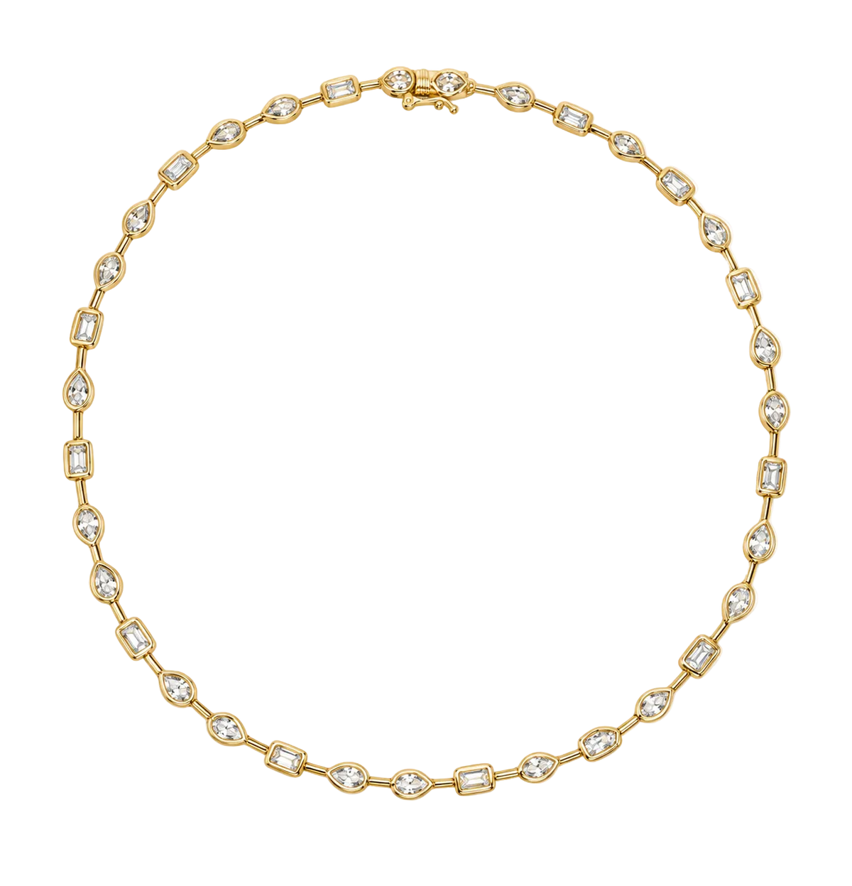Serena Bezel Tennis Necklace