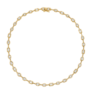 Serena Bezel Tennis Necklace