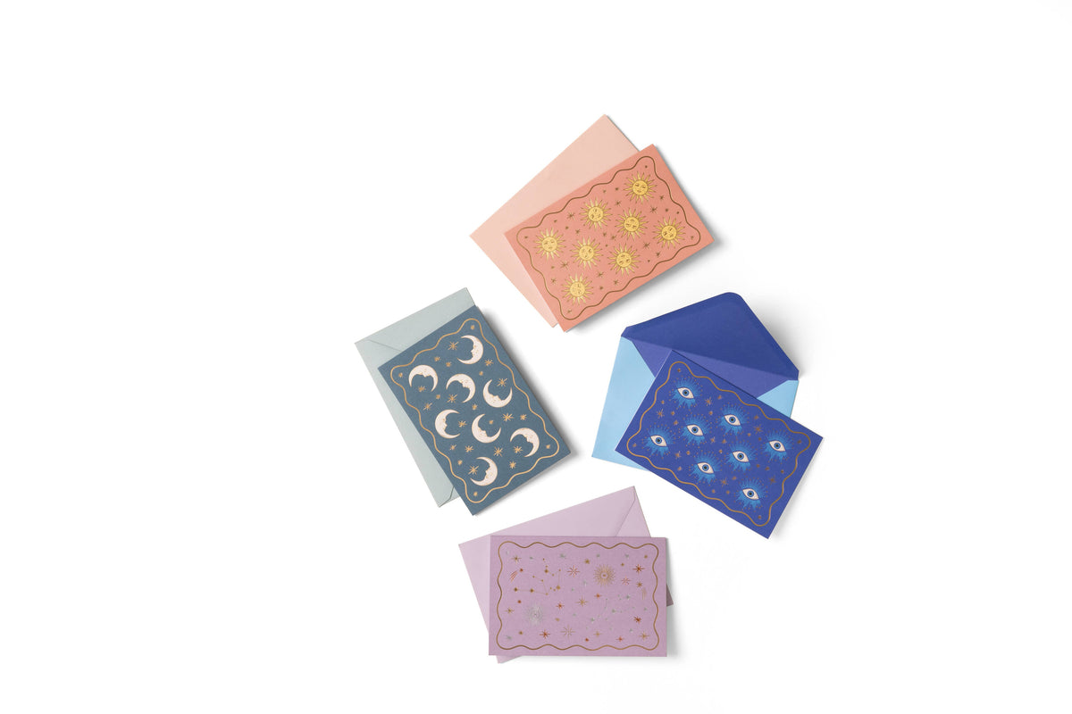 Celestial Notecards - Set Of 16 Assorted