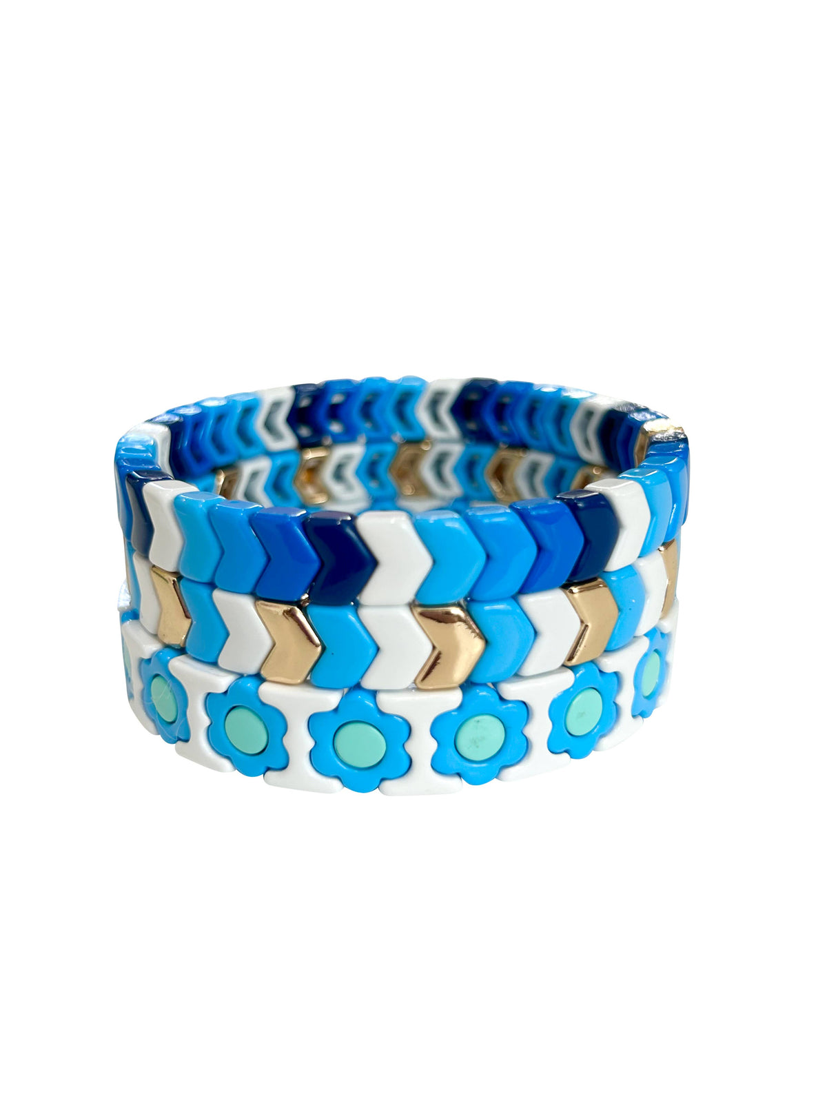 Magnolia Blue Mix Beaded Bracelet Set