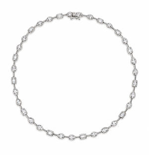 Serena Bezel Tennis Necklace