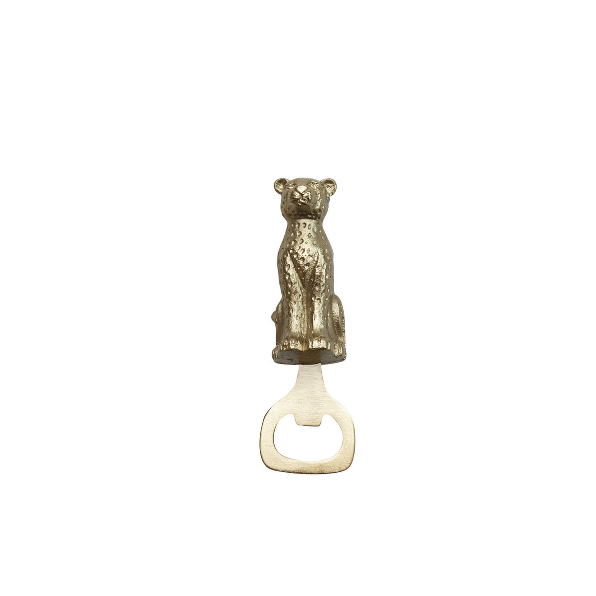 Stainless Steel &amp; Cast Aluminum Leopard Shaped Bottle Opener