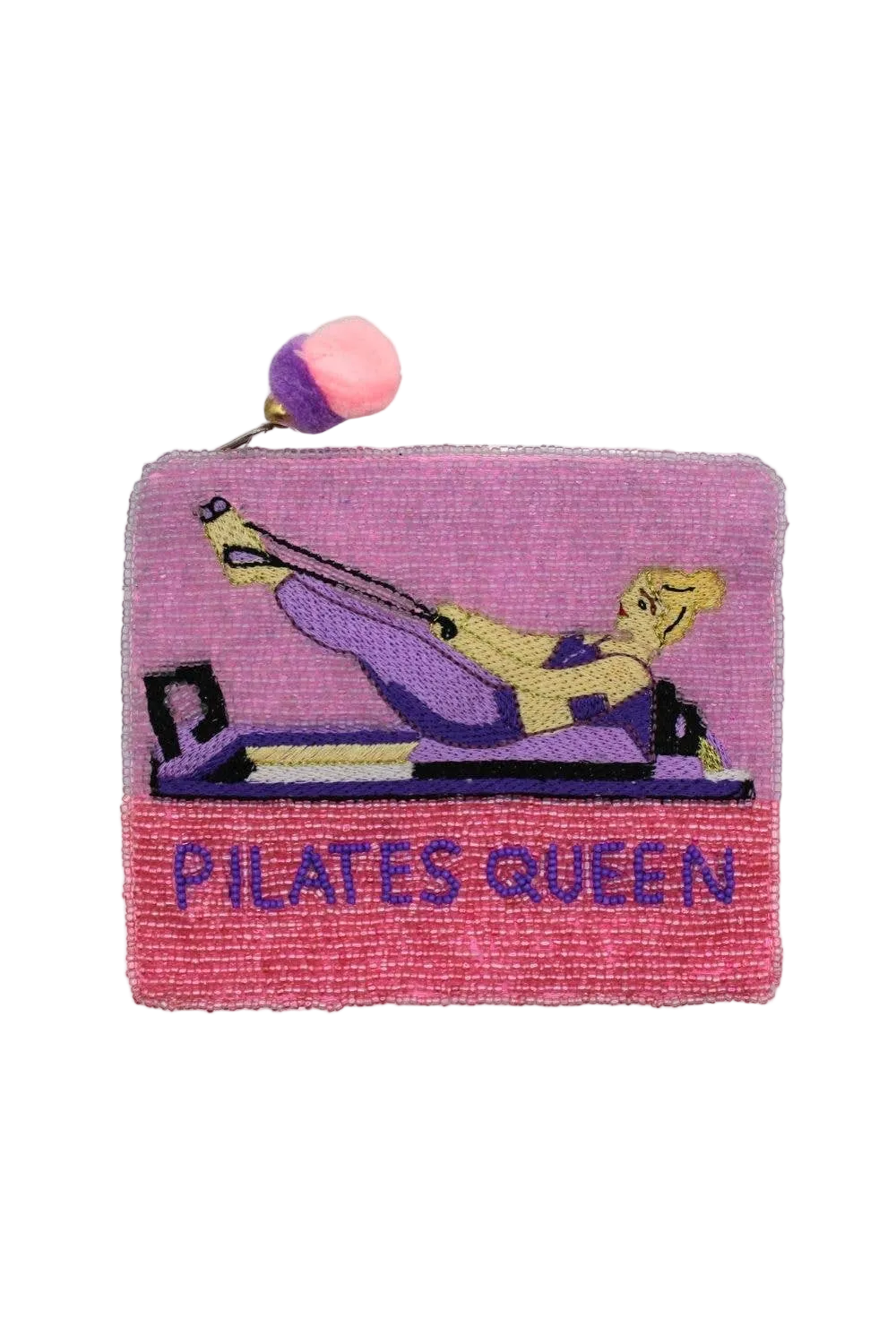 Pilates Queen Beaded Coin Pouch