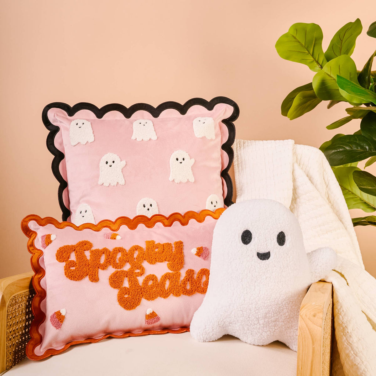 Throw Pillow-Ghost