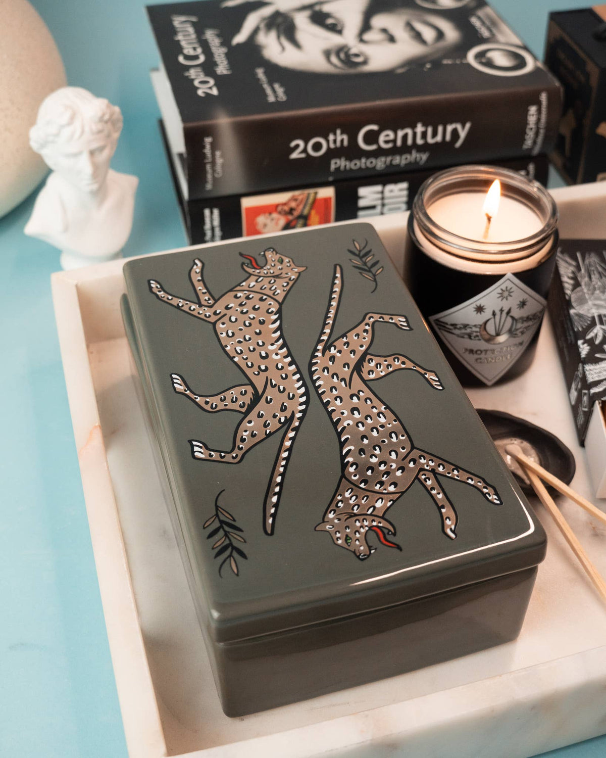 Duo Leopard Ceramic Box