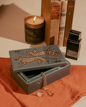 Duo Leopard Ceramic Box