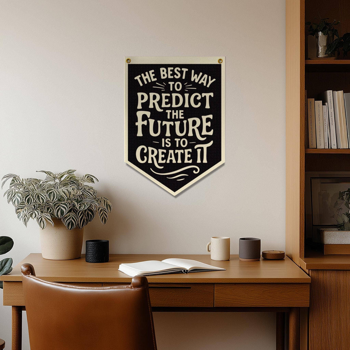 The Best Way To Predict The Future... Felt Camp Flag