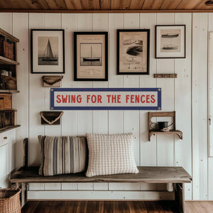 Swing For The Fences Felt Sign Banner