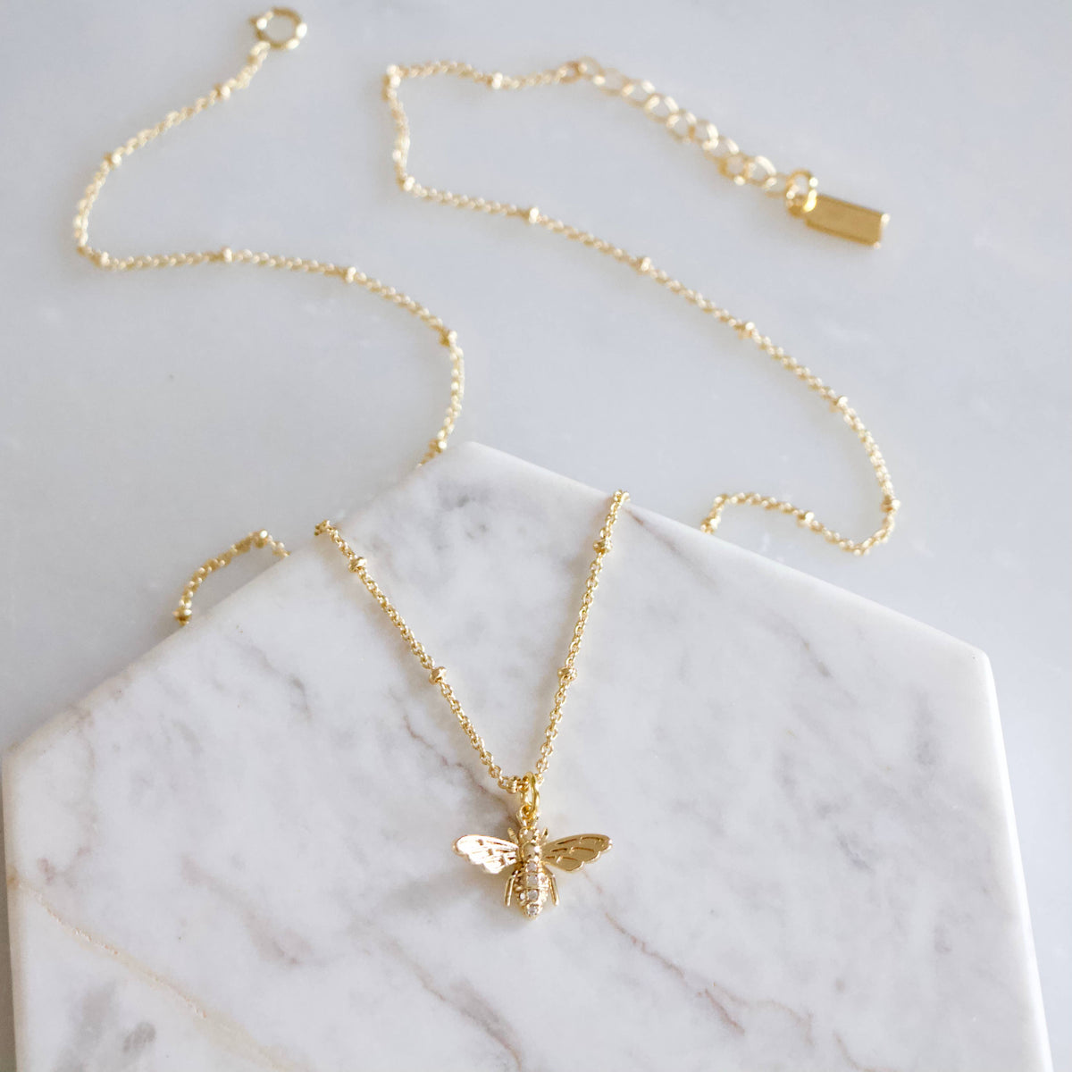 CZ Queen Bee Necklace