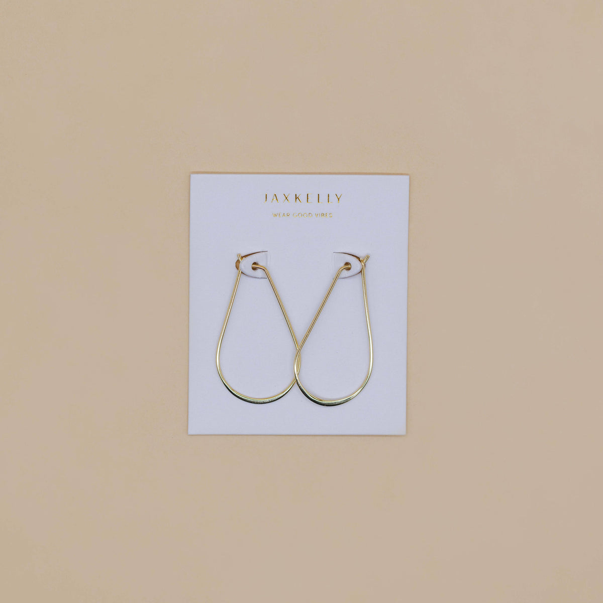 Gold Long Oval Hoop