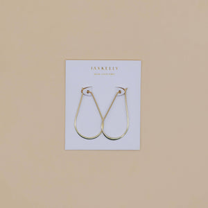 Gold Long Oval Hoop