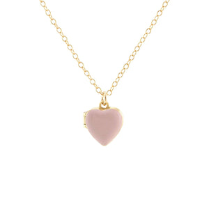 Enamel Heart Locket 18K Gold Vermeil