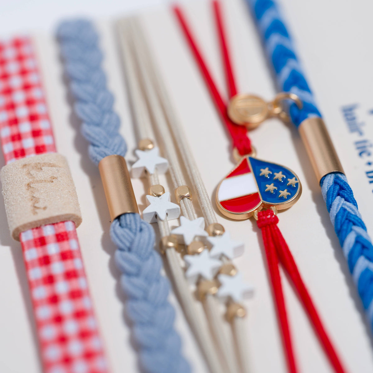 K'lani "Free" Patriotic Hair Tie Bracelets