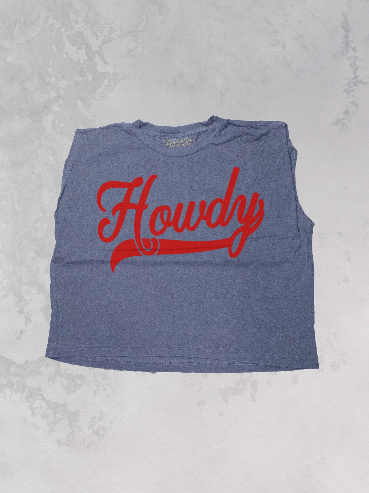 Howdy, Western Boxy Cropped Muscle Tank