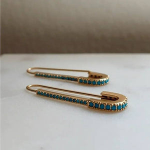 Helga Safety Pin Earrings