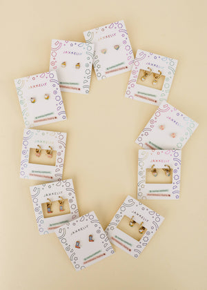 Cupcake Enamel Flat Back Kids Earrings