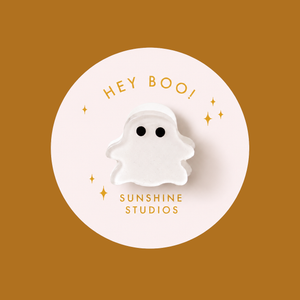 Hey Boo! Ghost Mini Hair Clip | Halloween