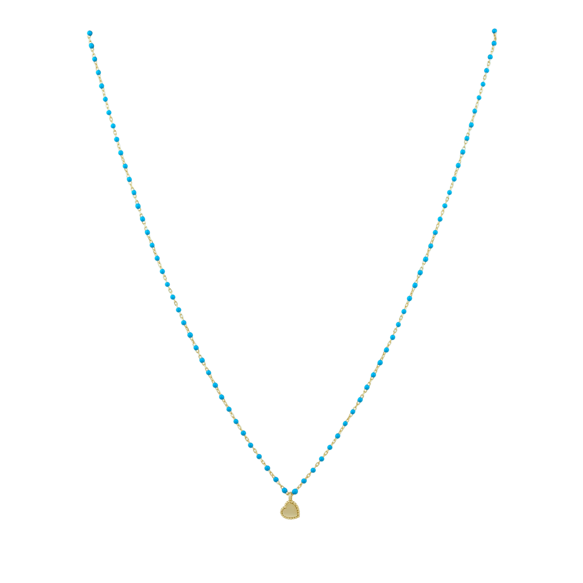 Elsa Mini Heart Necklace Turquoise