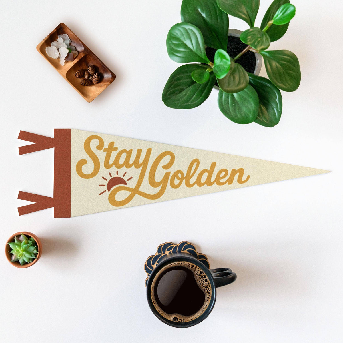 Stay Golden Felt Pennant