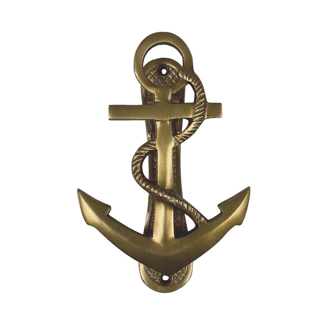6-1/2&quot; Antiqued Brass Anchor Door Knockerk