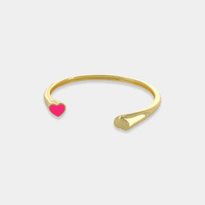 LBR128 - Cuff with Enamel Heart