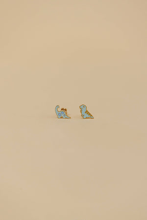 Dinosaur Enamel Flat Back Kids Earrings
