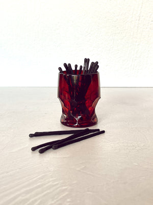 Deep Red Fancy Match Container