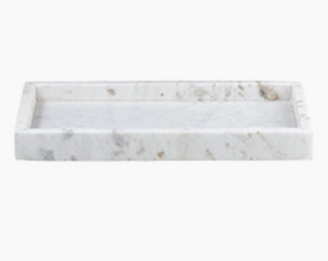 Rectangle Marble Tray White